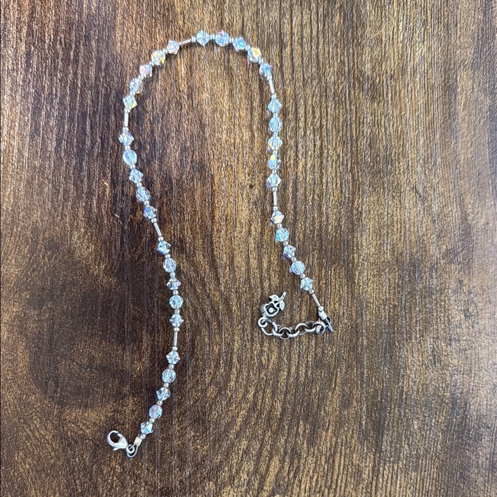 Elegant Silver Crystal anklet